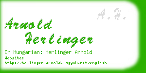 arnold herlinger business card